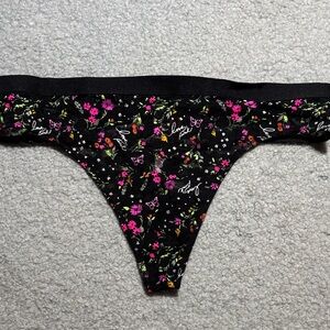 PINK VS Mesh/Lace Thong Large